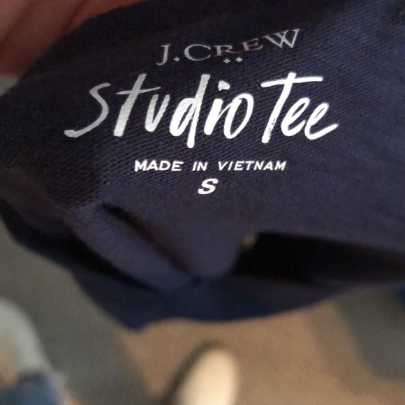 NWT JC crew T-shirt size small Navy - Picture 3 of 4